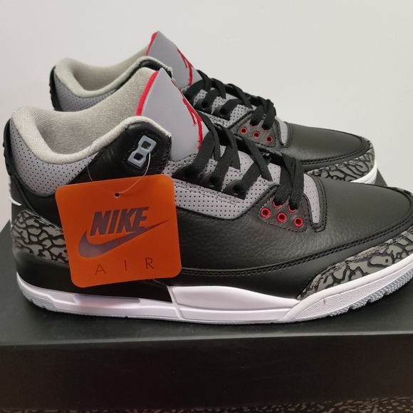 AIR JORDAN 3 RETRO 🕹 “Black Cement” GS - Picture 4 of 5